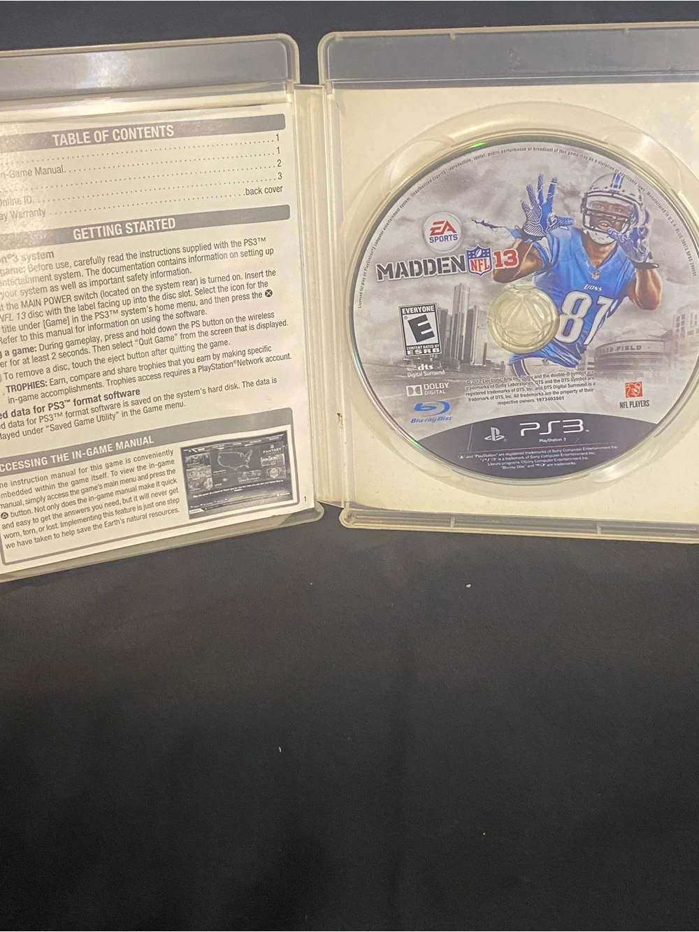 Madden NFL 13 PS3 Sony PlayStation 3 2012 Complete with Manual Tested Working